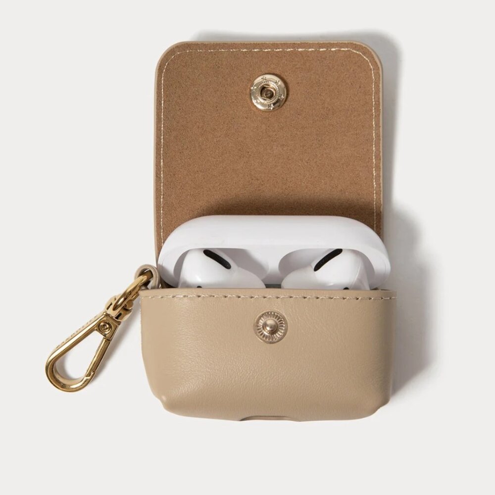 Bandolier Tan Mini Bag with Gold Accents